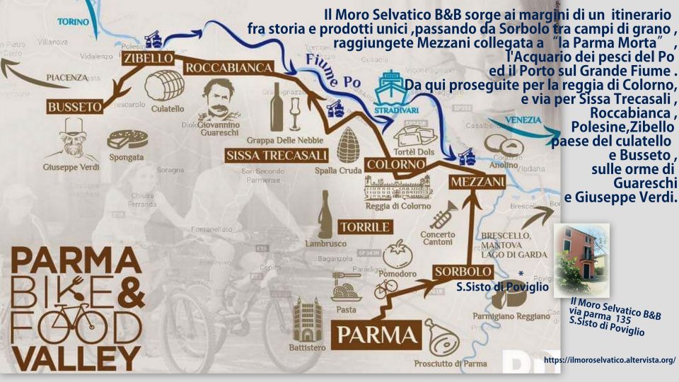 parma bike and food a due passi dal b&B Il Moro Selvatico
